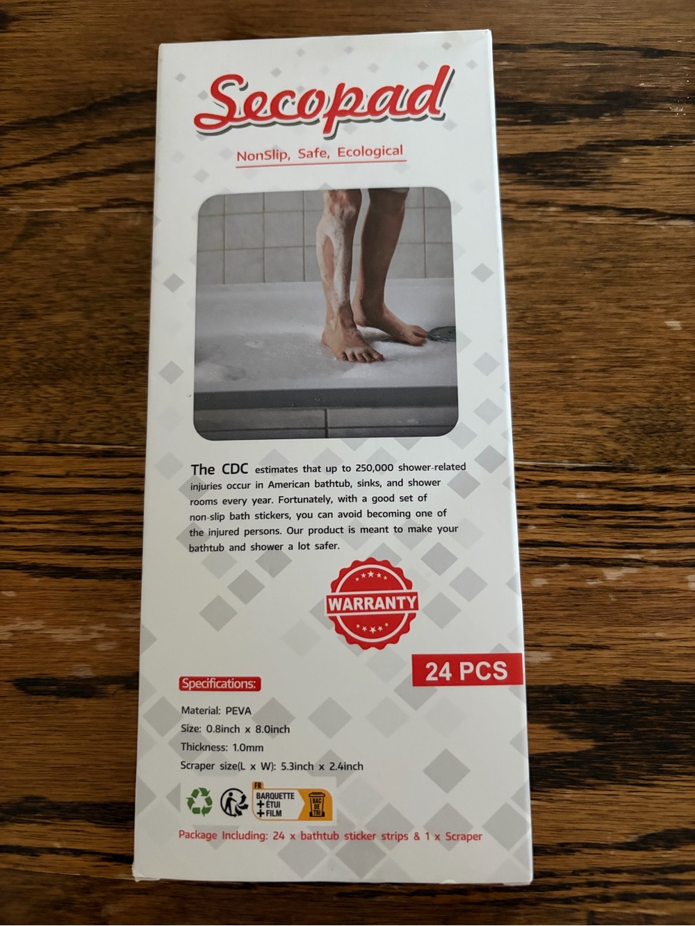 Women's Non-Slip Bath Stickers - White